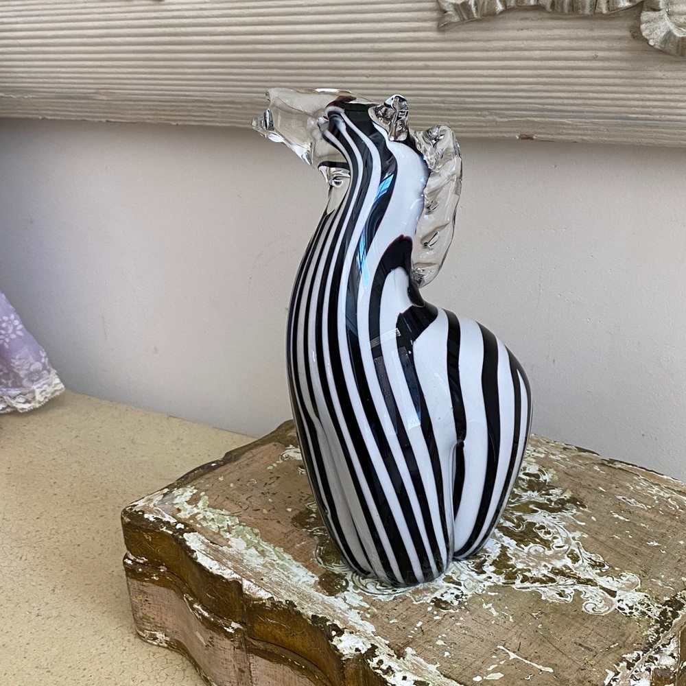 HANDBLOWN ART GLASS Zebra - Picture 4 of 7